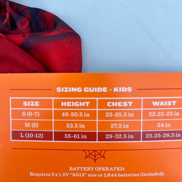 Light Up Red Dragon Kids Halloween Costume Size Kids Large - Picture 7 of 9